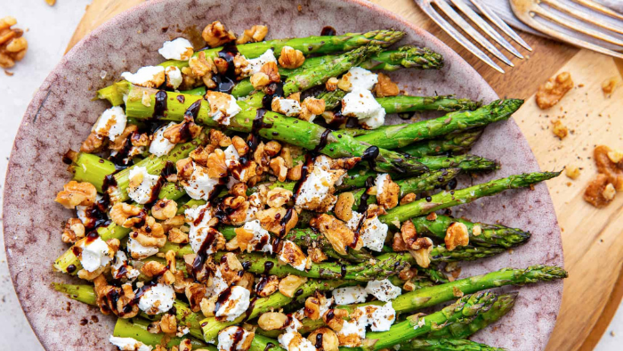 Roasted Asparagus With Goat Cheese Rusty Hinges Ranch 