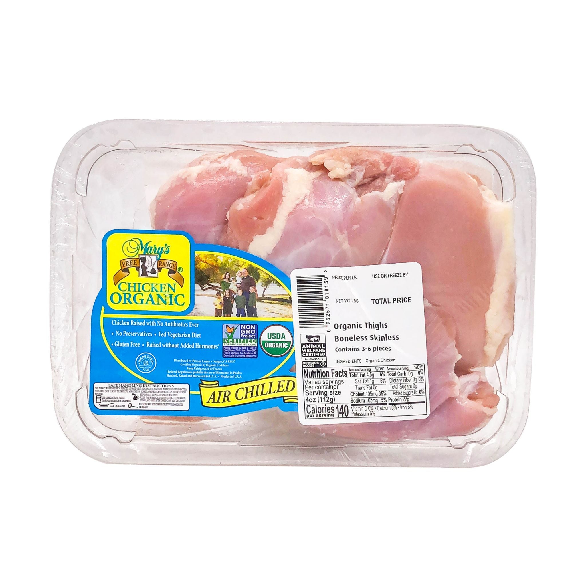 Organic Whole Chicken Thighs, 1 lb, Mary's Free Range