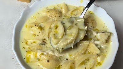 Lemon Chicken and Pasta Soup with Bone Broth