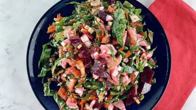 Quick Red Beet and Chard Salad