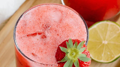 Strawberry and Basil Agua Fresca