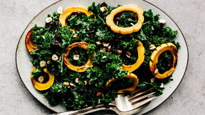 Kale and Roasted Delicata Squash Salad