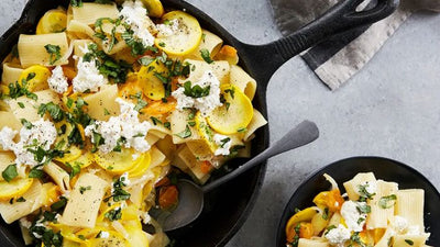 Skillet Summer Squash & Ricotta Pasta