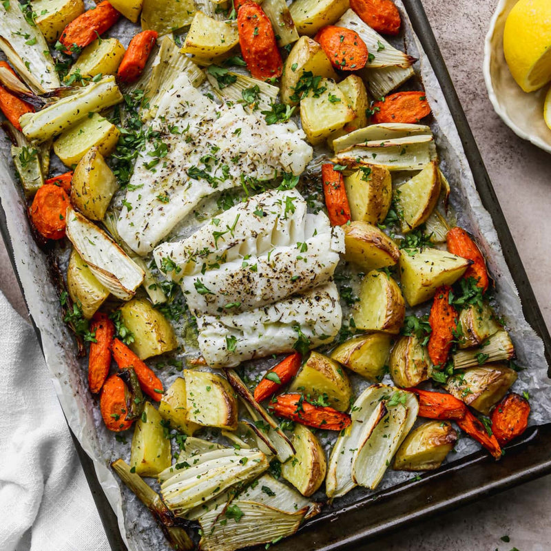 Sheet Pan Rock Cod Meal